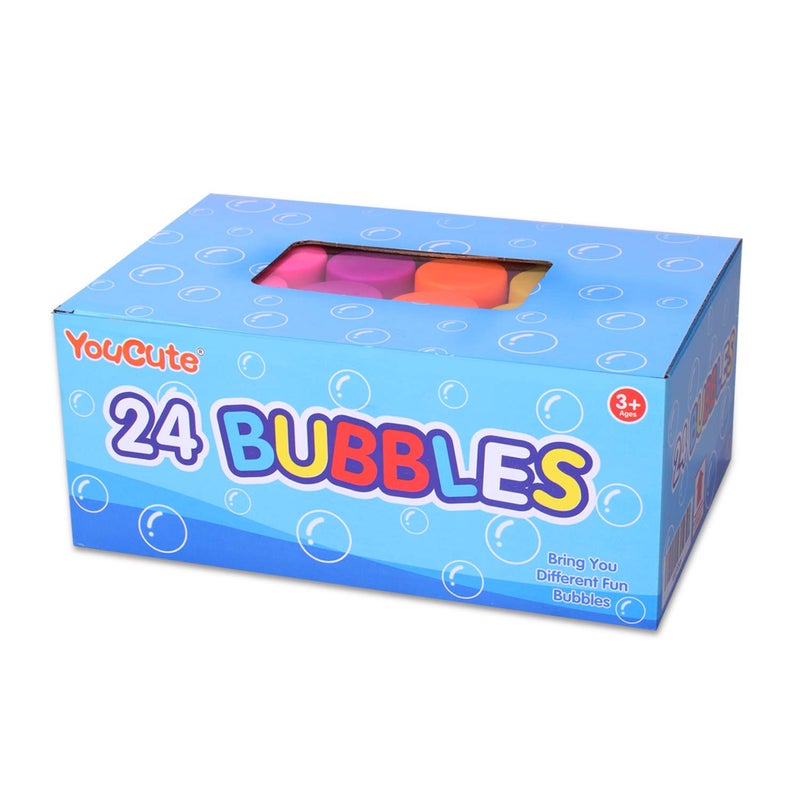 YouCute Bubbles 24 Pack Party Favor for Kids Bulk Bubble Solution Blowing Wand 2 Dozen Party Supplies Outdoor Toys Wedding Party Christmas Celebration Birthday Fun Gift - Image 3